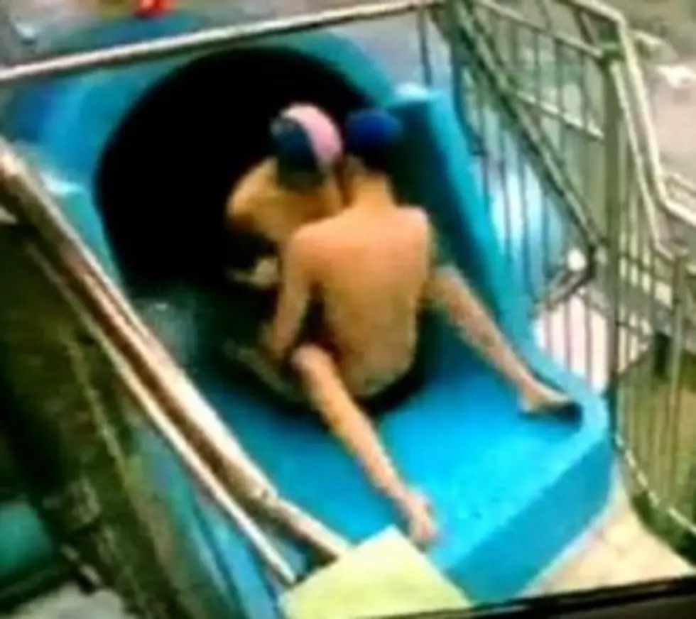 Couple Busted Having Sex on Waterslide