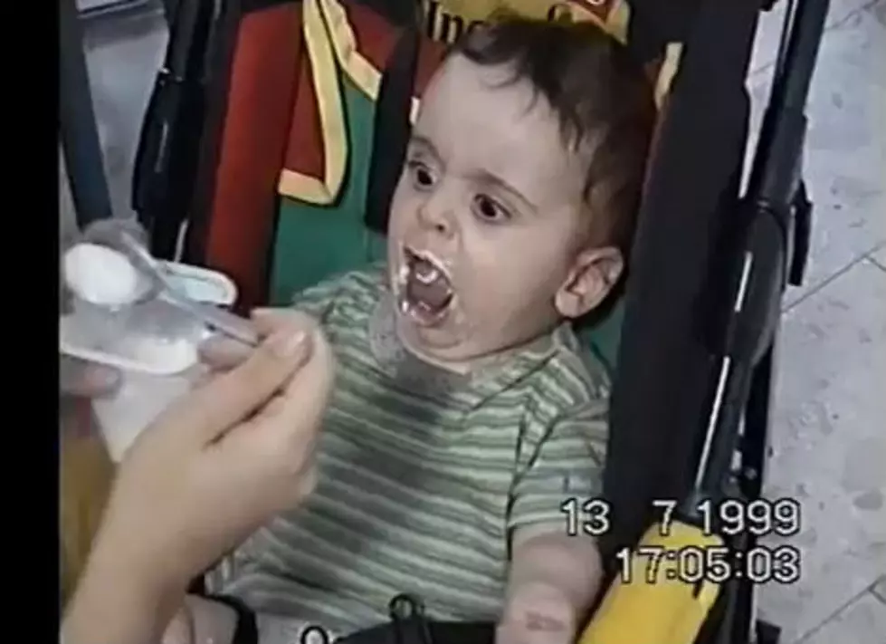 Hungry Baby With Huge Eyes Freaks at The Sight of Food