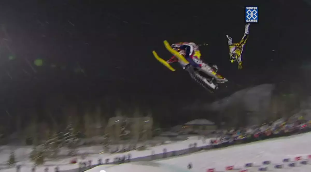 Colton Moore X Games Snowmobile Crash