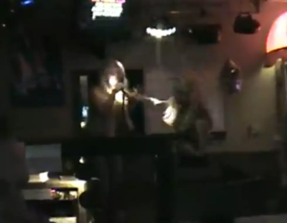 Drunk Chick Falls Over Doing Karaoke