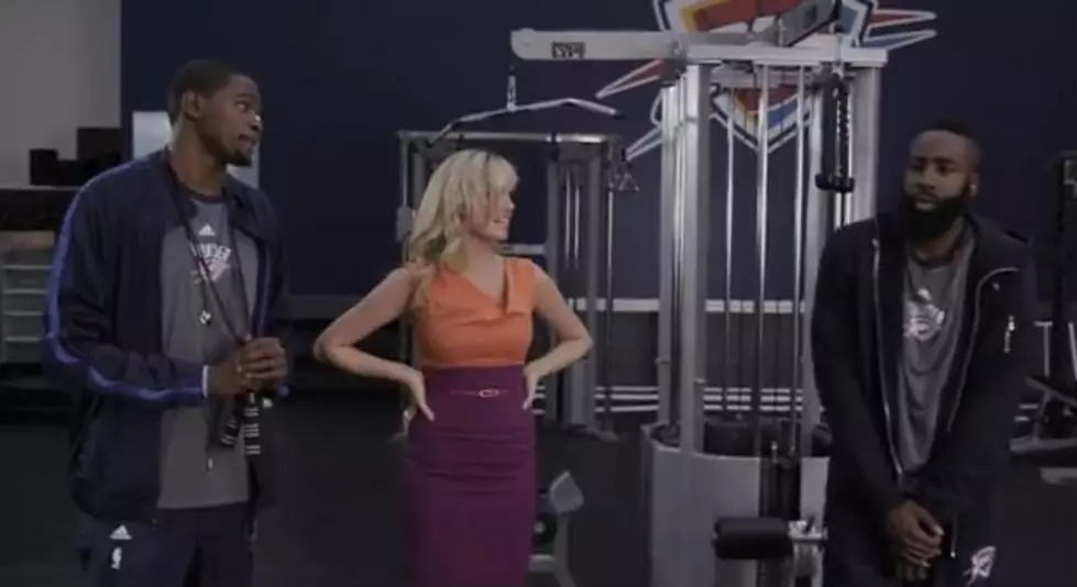 Kate Upton, Kevin Durant and James Harden – Take a Supermodel to Work Day