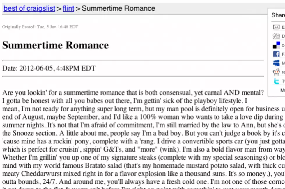 Craigslist User Looking for a &#8216;Summertime Romance&#8217; in Flint