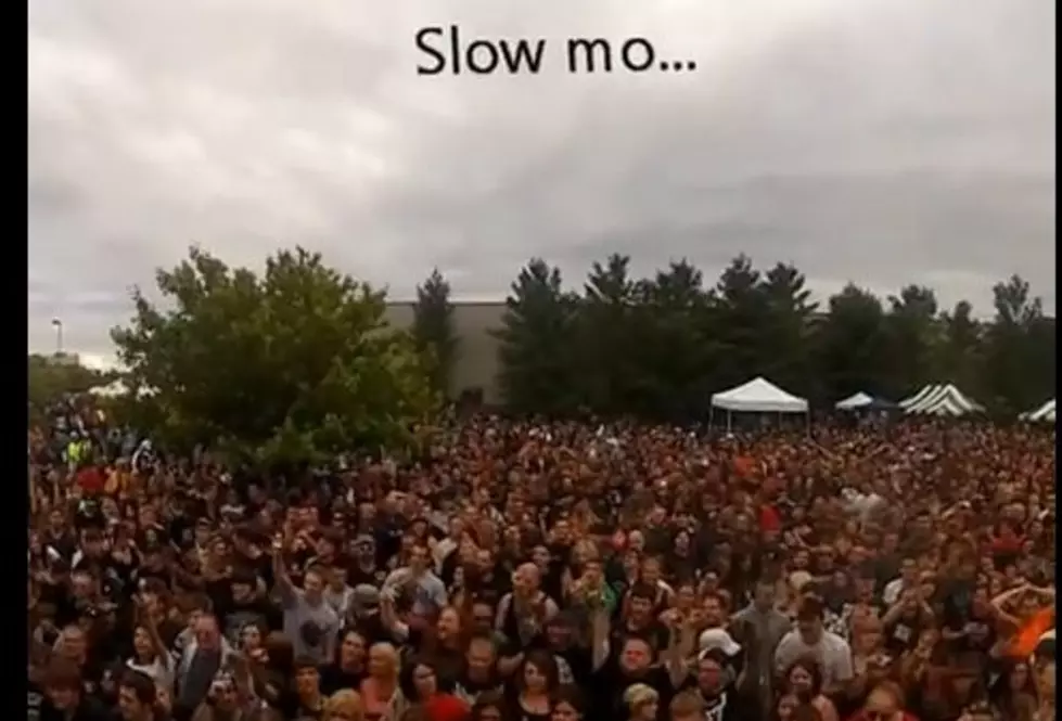 Chris Takes A Shoe To The Chest On Stage At Dirt Fest