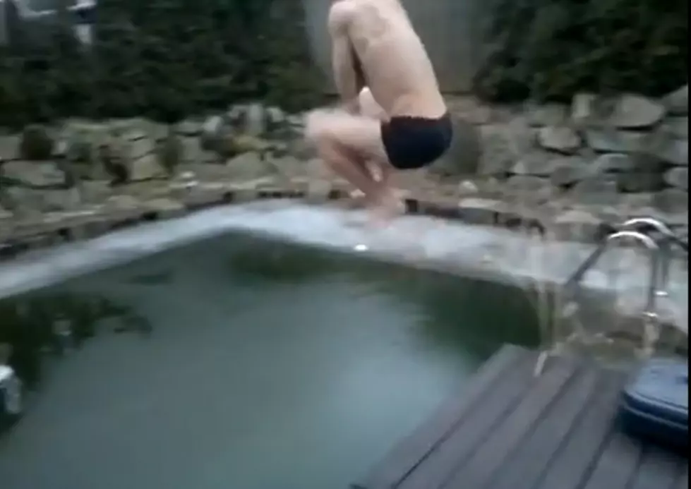 German Dude Attempts Cannonball on Frozen Pond and Ends up With a Sore Butt [VIDEO]