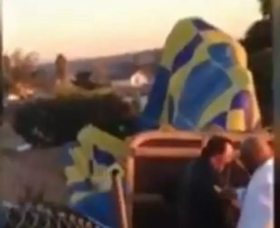 Hot Air Balloon Carrying Wedding Party Crashes [VIDEO]