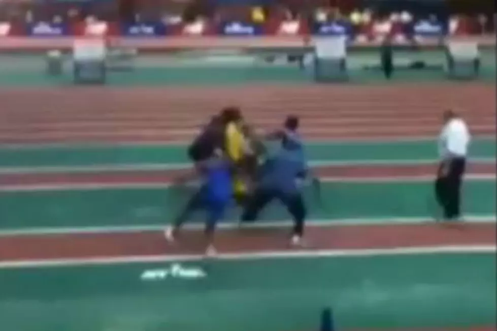 Crazy Fight Breaks Out During Relay Race At High School Track Meet