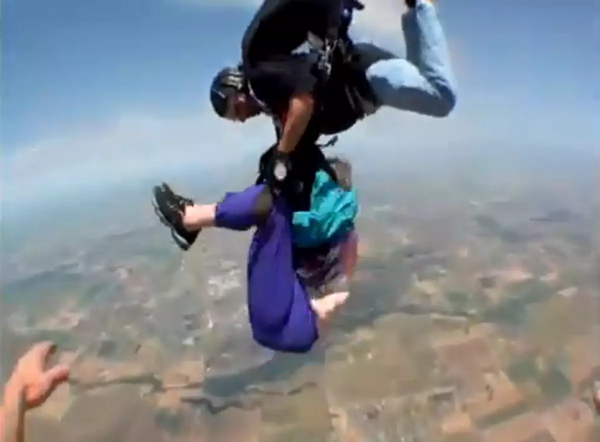 Skydiving Grandma Slips Out Of Harness During Dive [video]