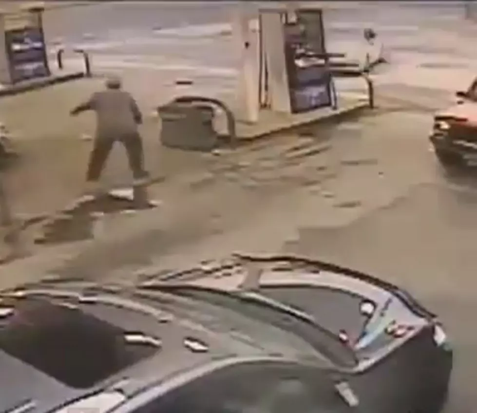 Man Suffers Serious Burns After Car Crashes Into Gas Pump [VIDEO]