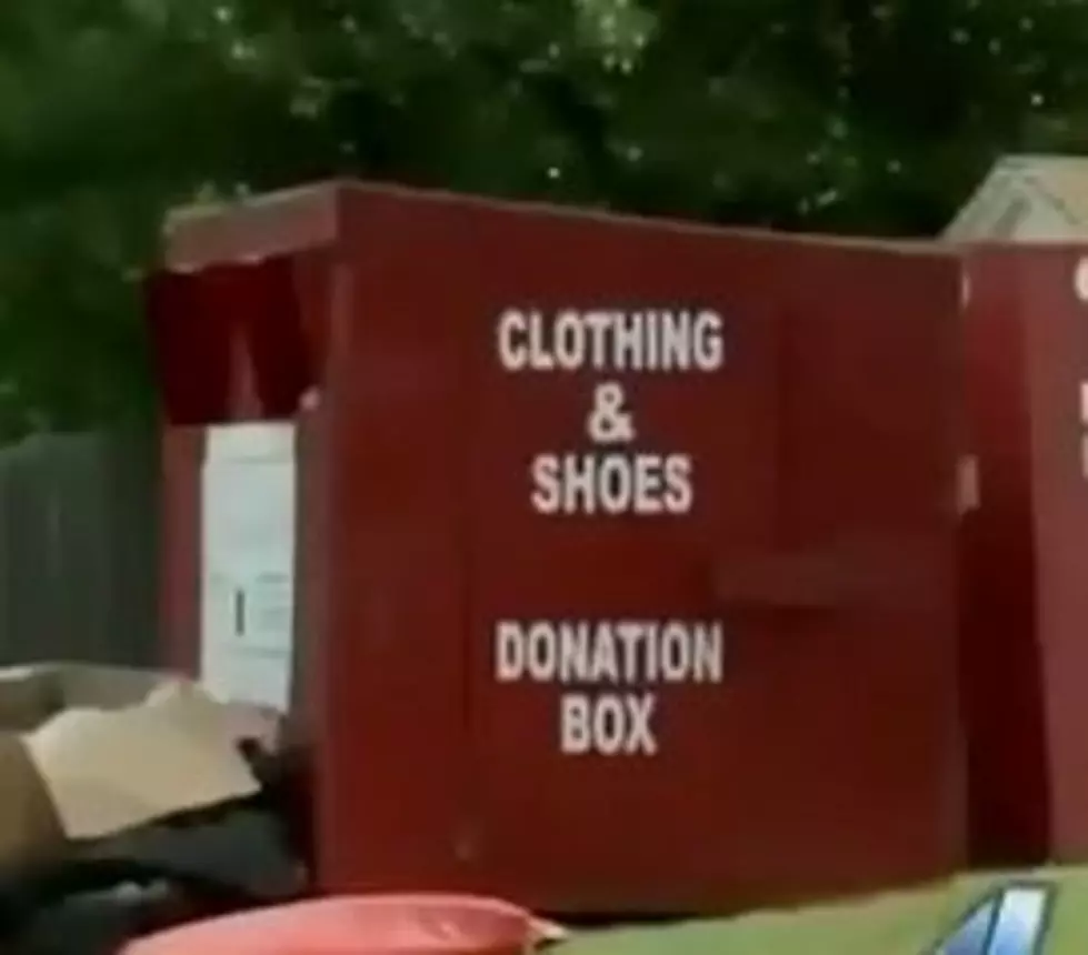 Woman Stuck In Donation Box For Two Hours [VIDEO]
