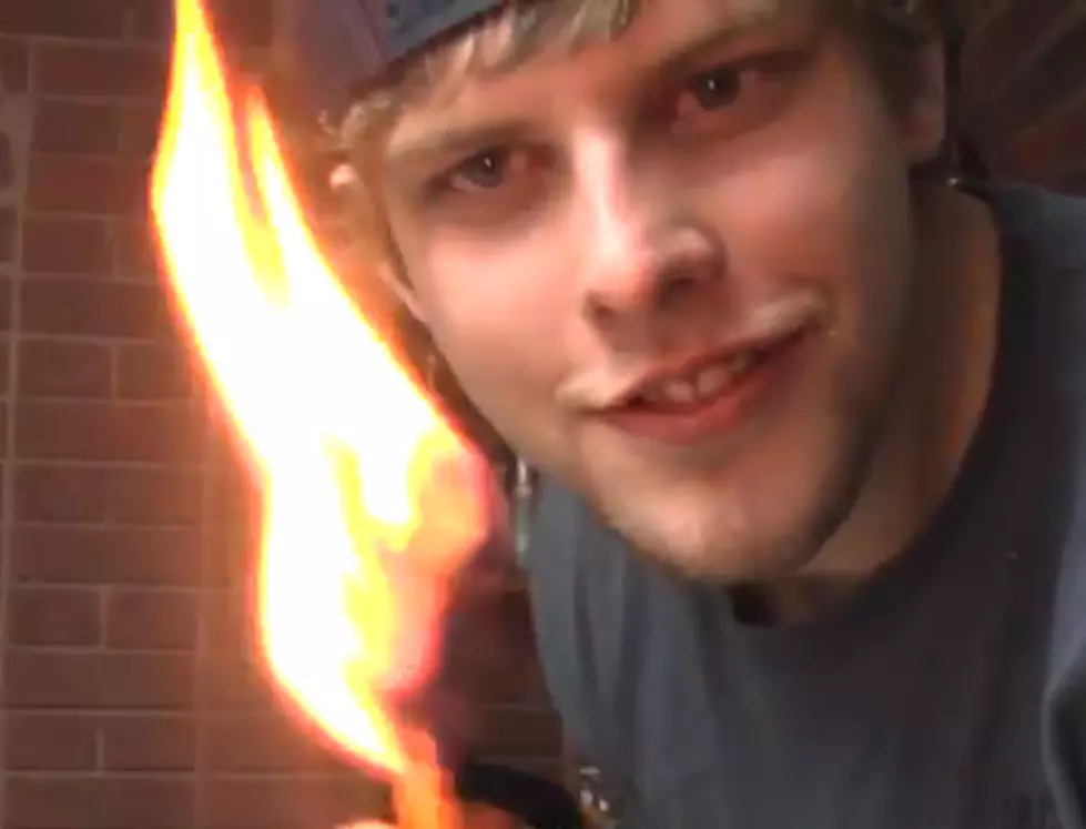 Drunk Moron Eats Flaming Doritos and Refreshing Cat Litter [VIDEO]