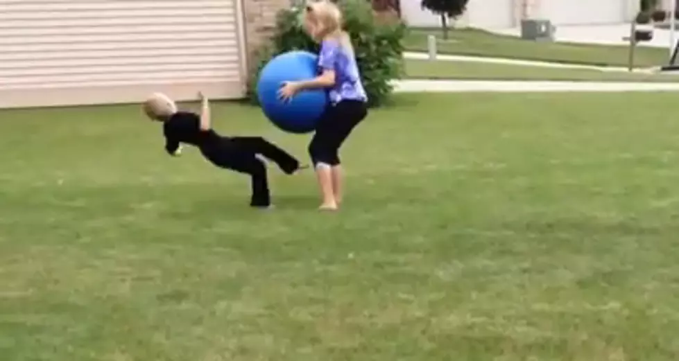 Tony LaBrie&#8217;s Son Runs Into Exercise Ball and Goes Flying [VIDEO]