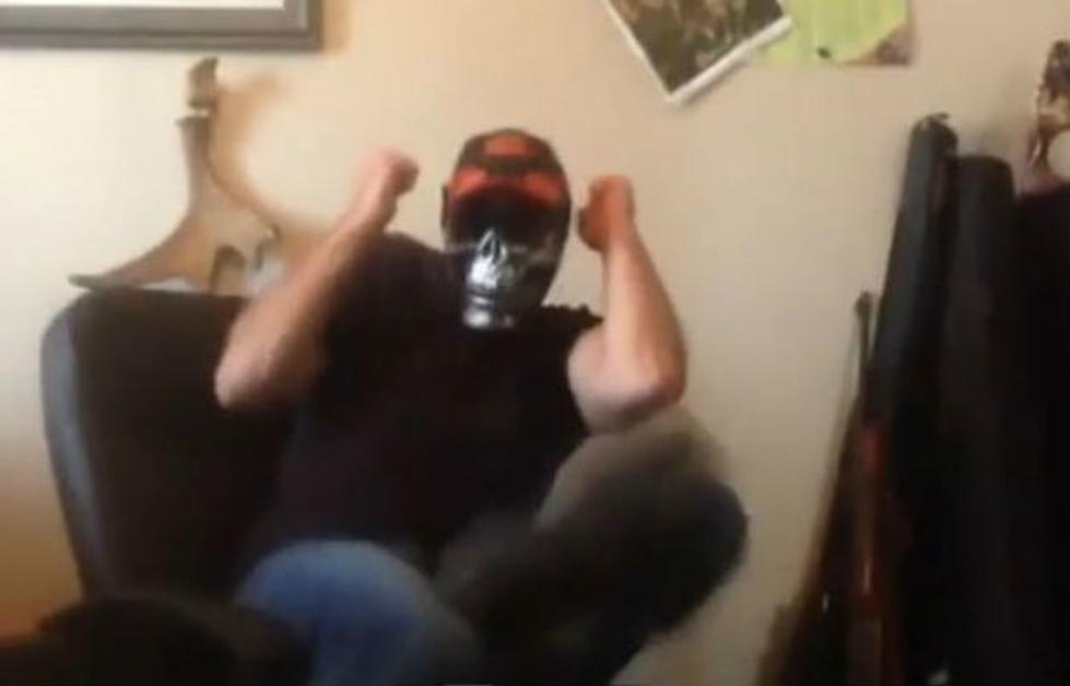 Moron In Mask Fails Miserably While Showing Off His Gun