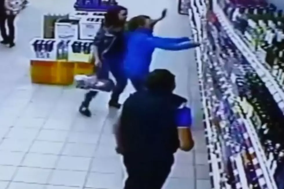 Women Shopping For Booze Get Surprise When Entire Shelf Collapses [VIDEO]