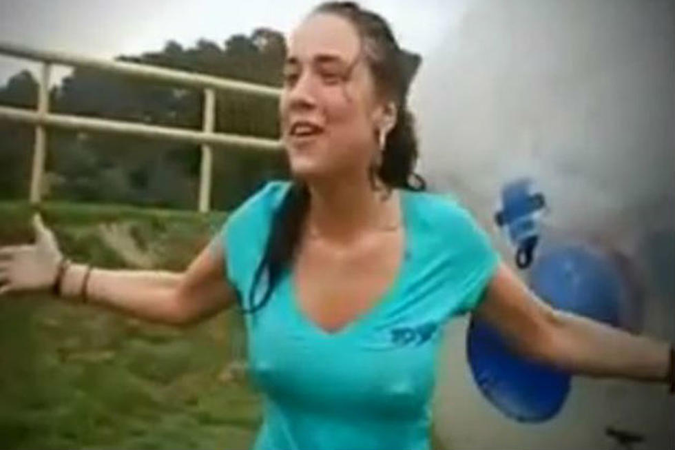 Hot Chick In Wet T-Shirt Can Poke Your Eye Out