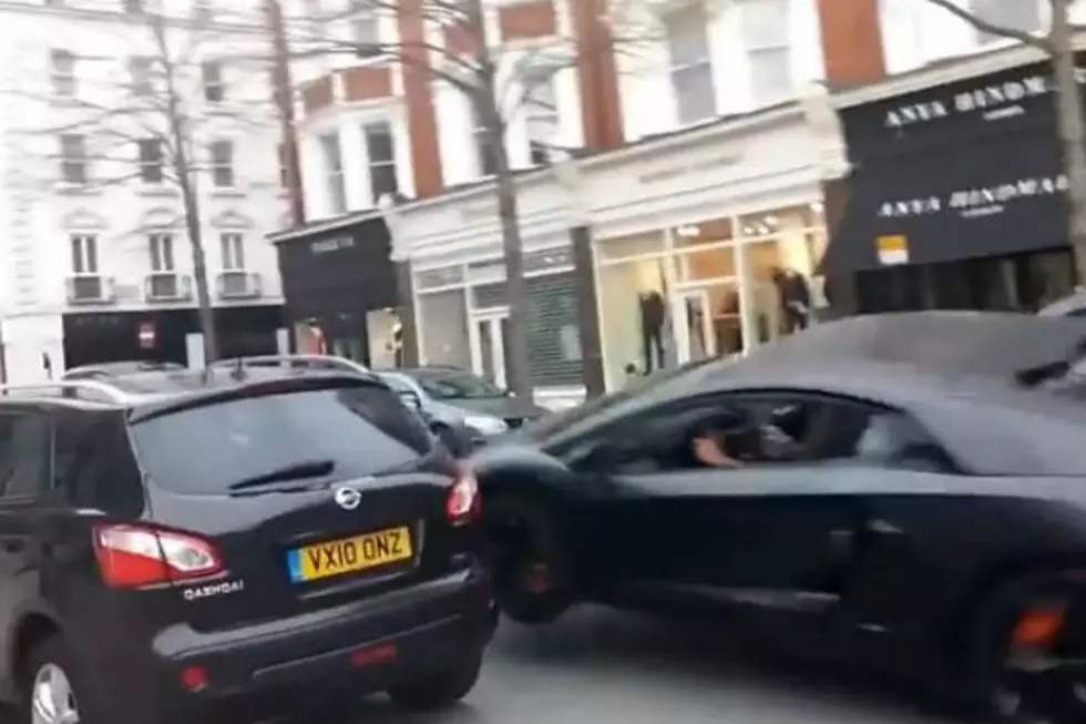 Dude Wrecks Lamborghini Aventador While Driving In City [VIDEO]