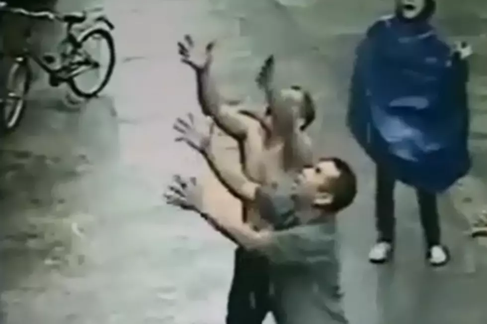 Man Catches Baby After Falling From Second Story Window [VIDEO]