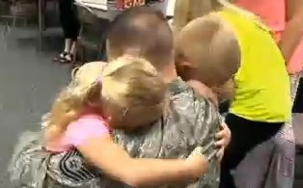 Grand Blanc Sergeant Returns Home Early and Surprises His Kids at Reid Elementary [VIDEO]