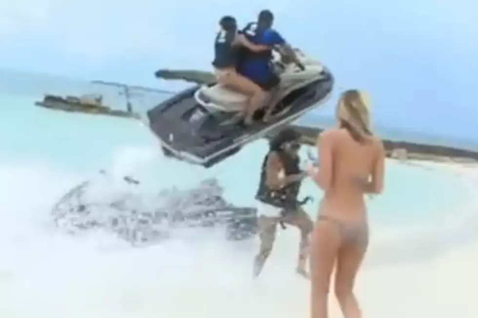 Crazy Jet Ski Accident Lands On The Beach [VIDEO]