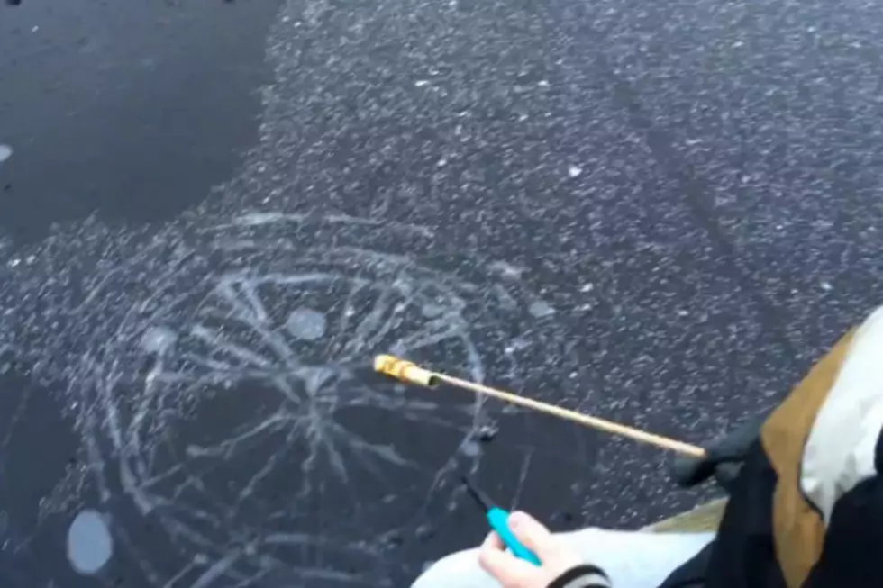 Kid Launches Firework Under Frozen Lake [VIDEO]