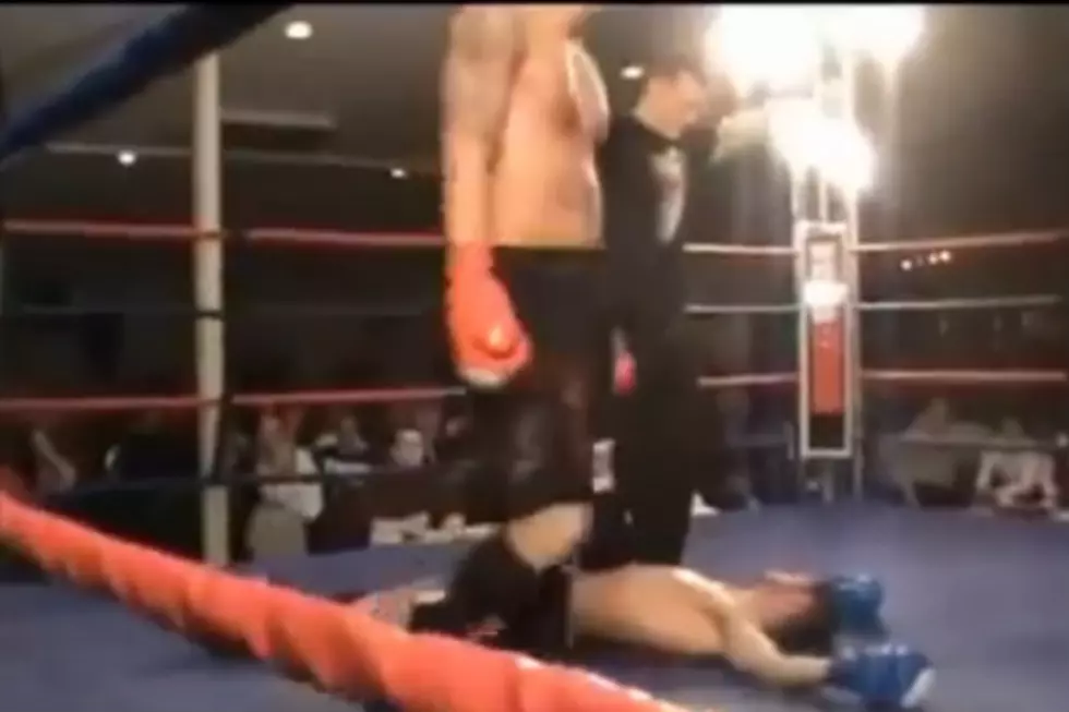 Kick Boxer Knocks Himself Out During Match [VIDEO]