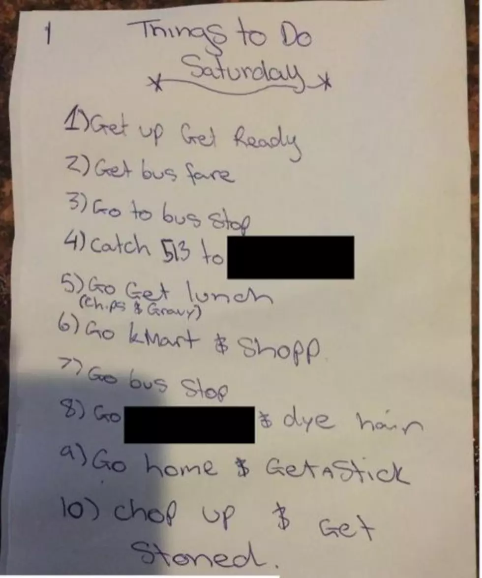 Police Tweet Stoner&#8217;s To-Do List [PICTURE]