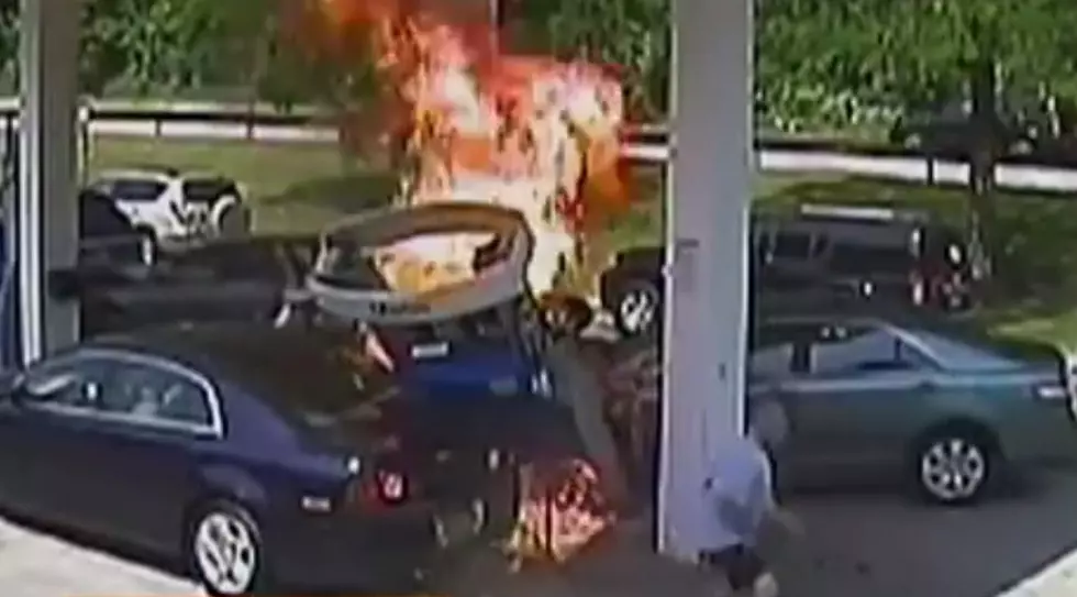 Car Crashes Into Gas Pump and Causes Huge Explosion [VIDEO]