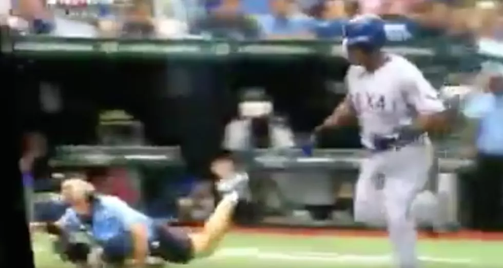 Camera Man Falls While Filming a Major League Baseball Game [VIDEO]
