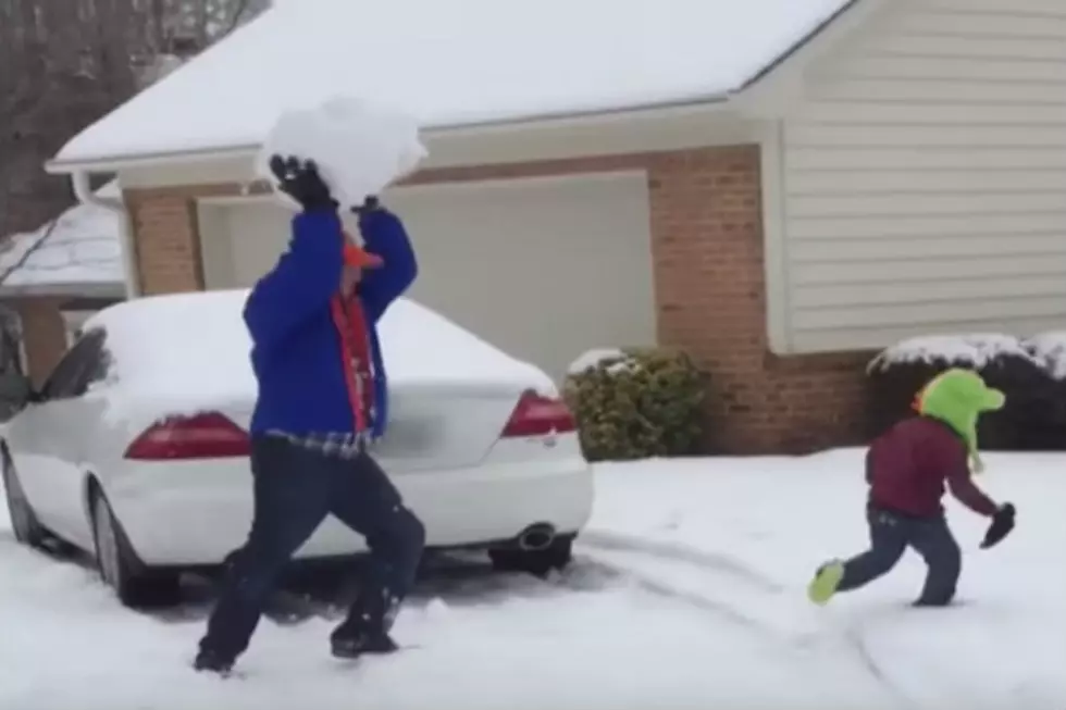Dad Takes Down His Kid With Massive Snowball [VIDEO]