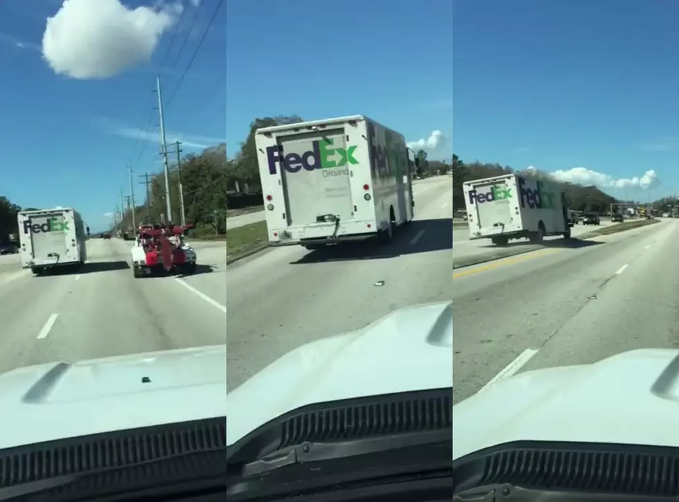 Fed Ex Driver Falls Asleep At The Wheel, Swerves All Over Road [VIDEO]