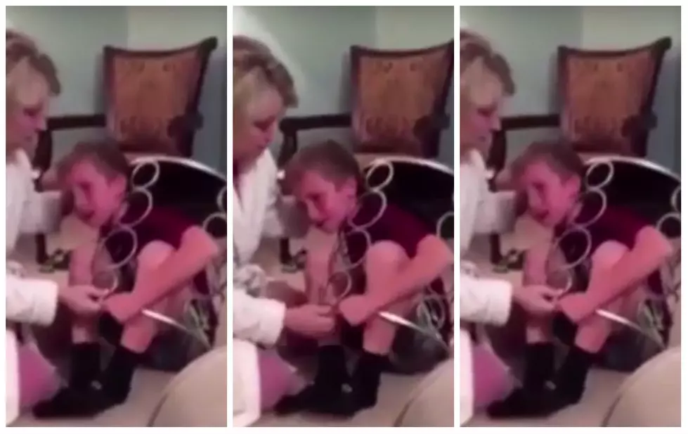 Boy Gets Stuck In Table, Of Course Sister Films It [VIDEO]