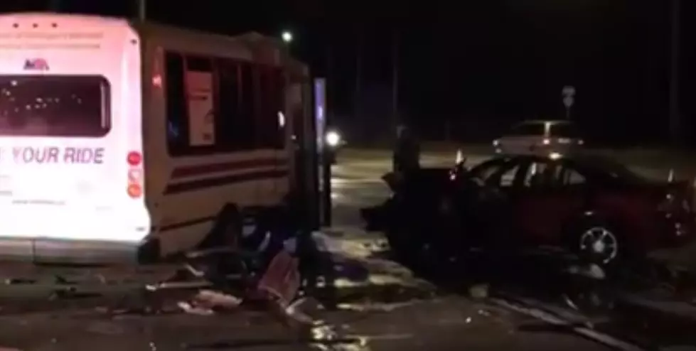 Car Crashes Into a Bus in Flint Leaving Young Children in Critical Condition [VIDEO]