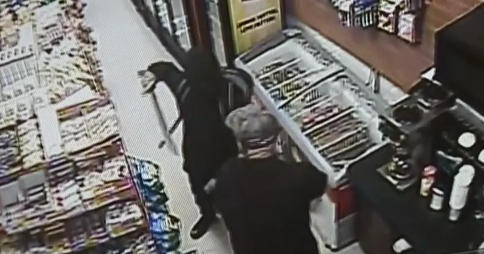 Sword-Wielding Robber Chased Away by Store Clerk Who Also Had a Sword [VIDEO]
