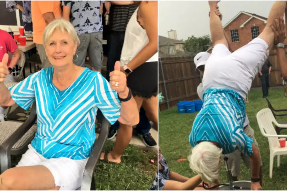 79 Year-Old Grandma Does Keg Stand at Grandson’s Grad Party