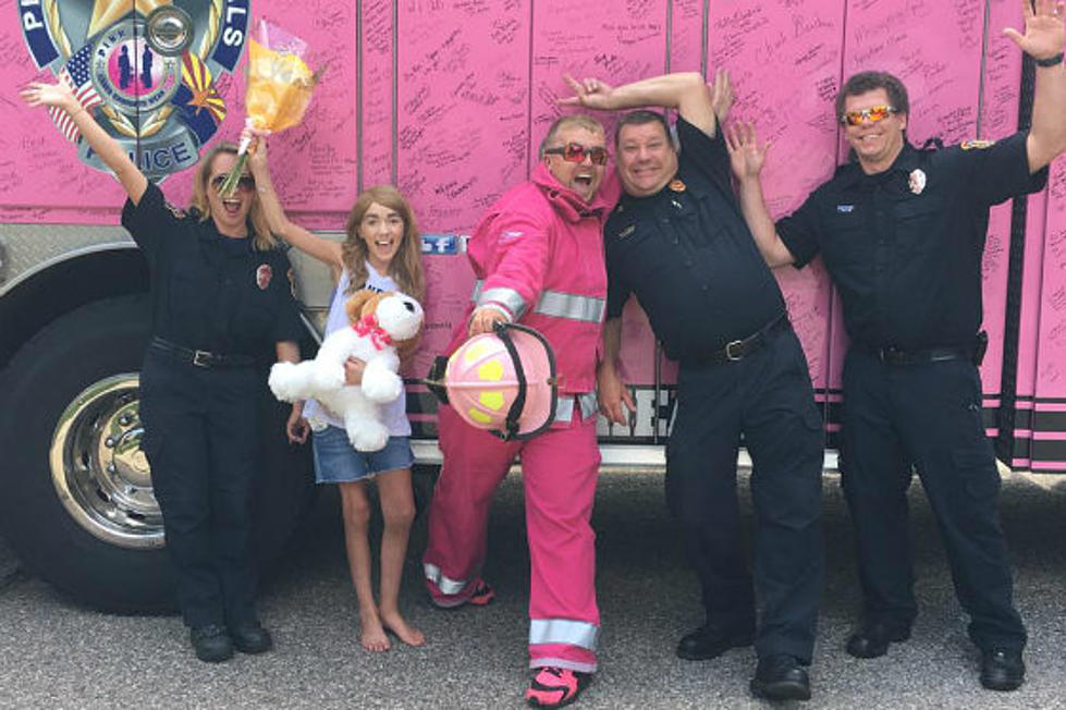 Pink Heals Touring Fire Truck Visits Cancer Survivors in Grand Blanc [VIDEO]