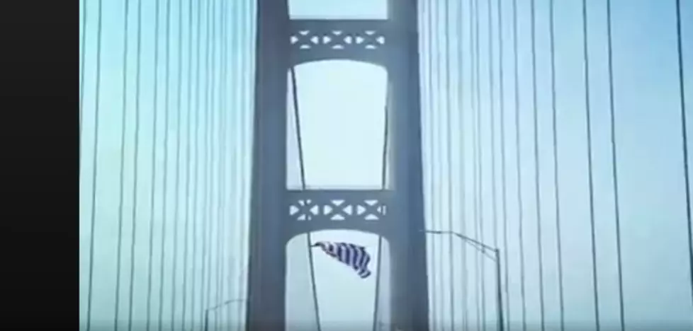 American Flag Flies High Above Mackinac Bridge In Honor Of 9/11 Anniversary [VIDEO]