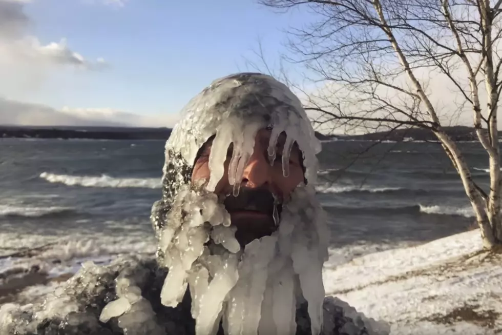 Man Surfs Lake Superior In Freezing Temperatures