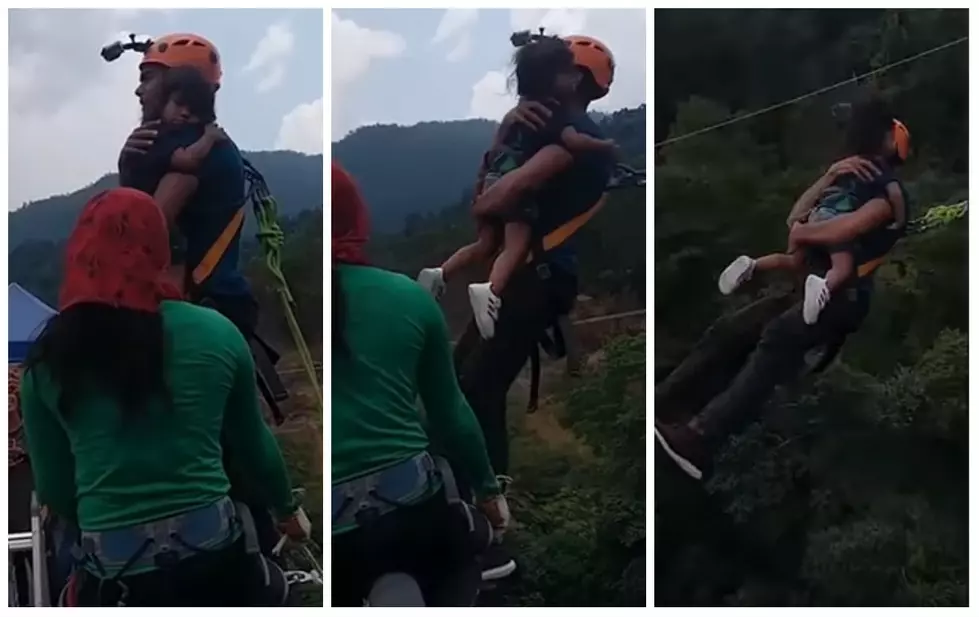 Dad Bungee Jumps With 2-Year-Old [VIDEO]