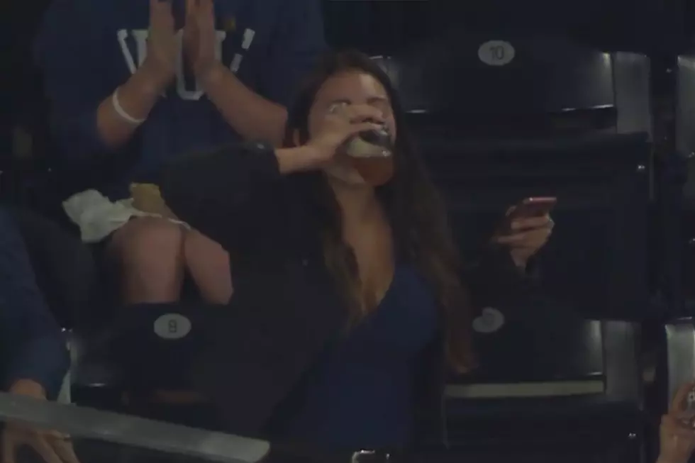 Baseball Fan Catches Ball in Her Beer, Then Slams it [VIDEO