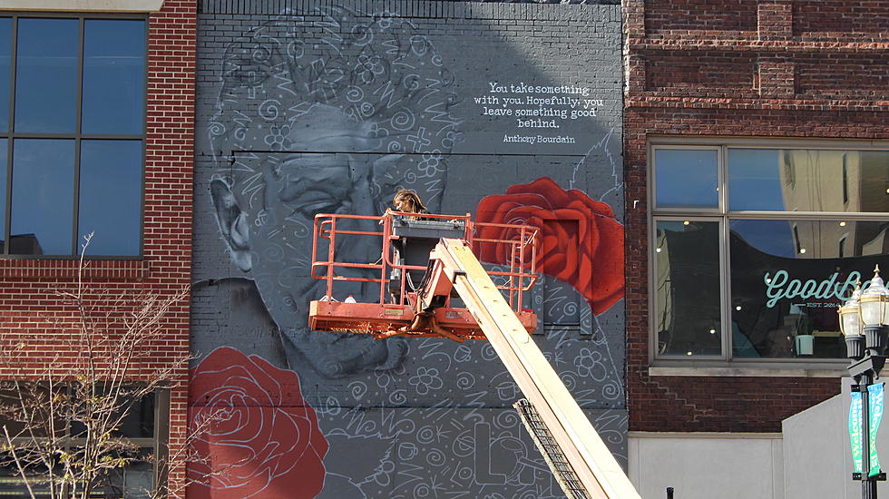 Anthony Bourdain Mural at The Loft in Downtown Flint Already Looks Amazing