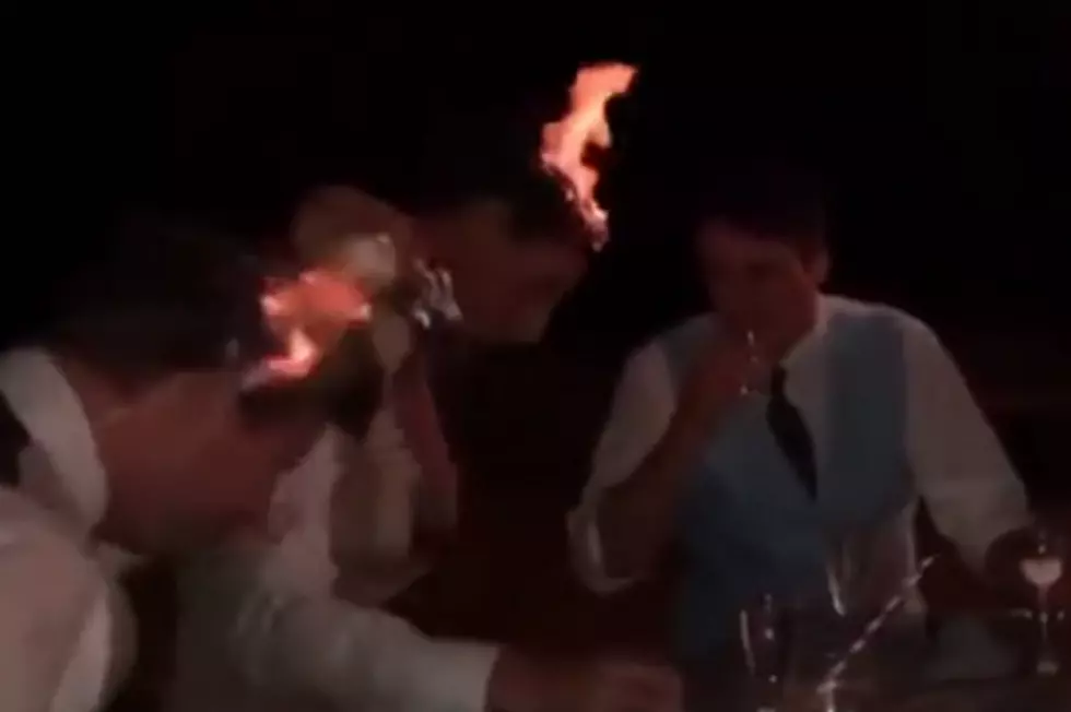 Wedding Guests Set Fire To Hair In Crazy Drinking Game [VIDEO]