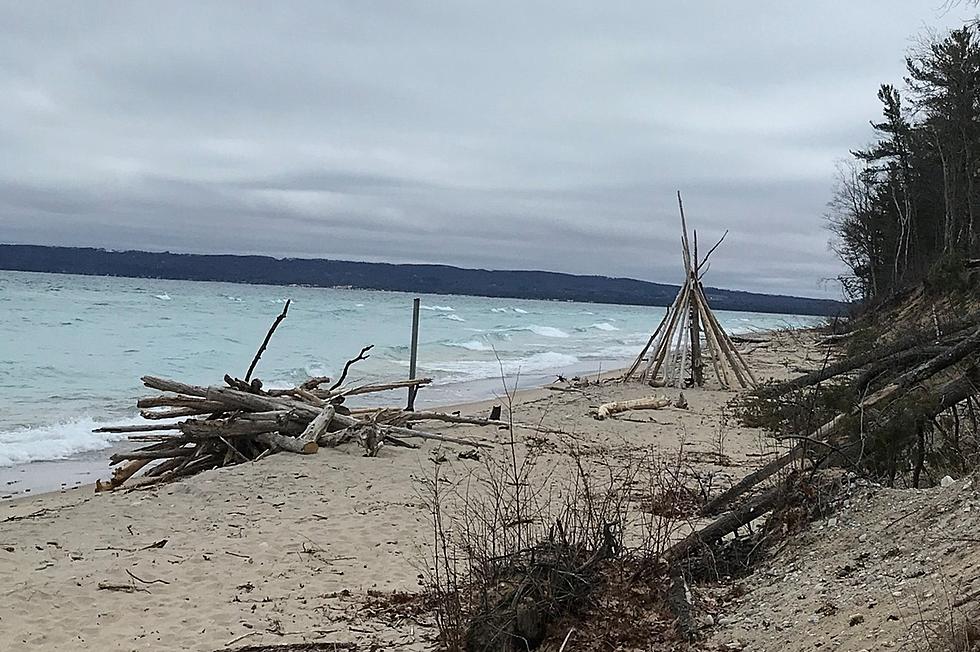 Staff of Sleeping Bear Dunes Asks Visitors to Stop Building Structures on Beaches