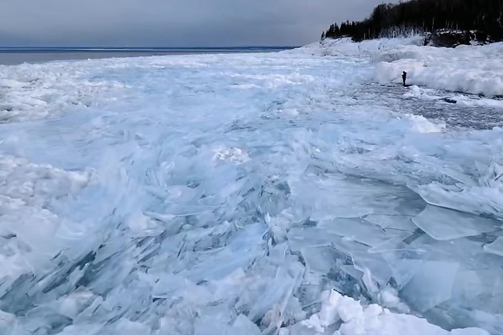 Awesome Drone Footage of Ice Piling Up on Lake Superior in Marquette