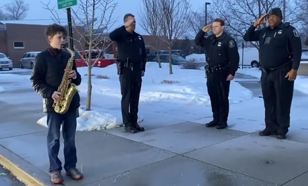 Inspiring MI Boy Plays National Anthem For First Responders Every Friday