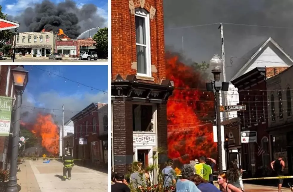 Big Fire Destroys Parts of Historic Michigan Town [PICS]