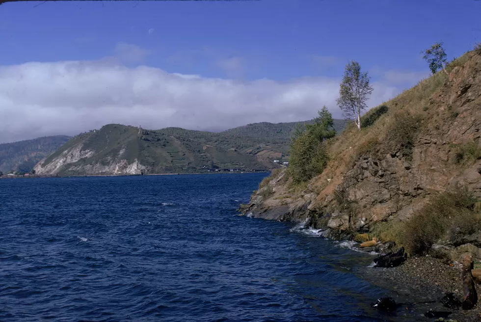Lake Baikal At Head Of Angara River, Siberia