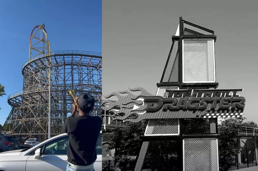 Dude Plays 'Taps' to Top Thrill Dragster in C.P. Parking Lot