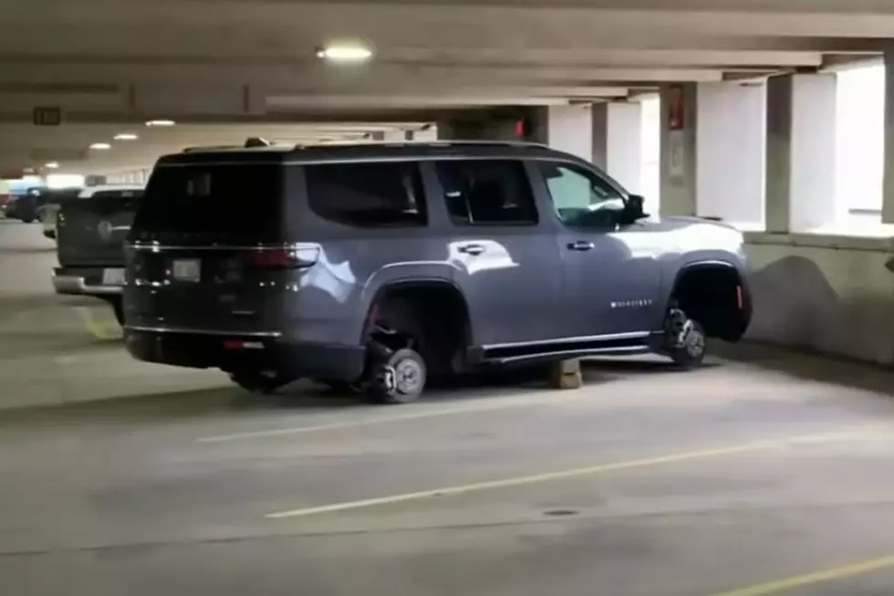 Well, That Sucks &#8211; Family Finds SUV on Blocks at Detroit Metro Airport