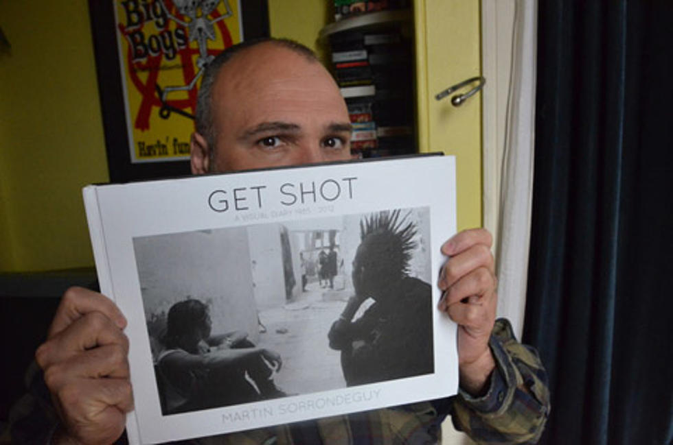 Martin Sorrondeguy (Los Crudos, Limp Wrist) showing photos from his book &#8216;Get Shot&#8217;