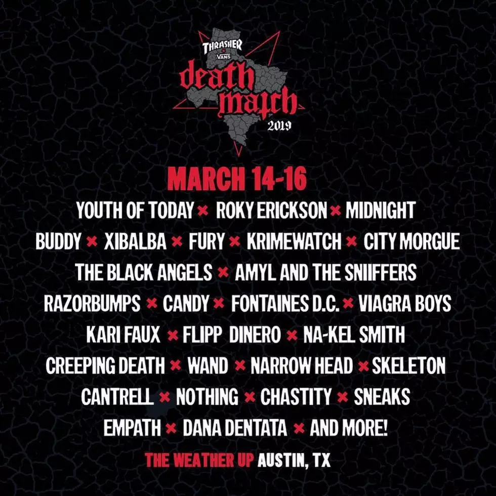 Thrasher Death Match (during SXSW) 2019 lineup: Youth of Today, Midnight, more