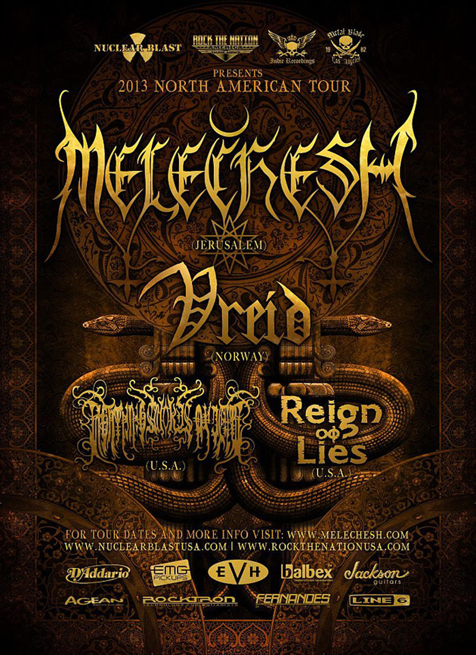 Melechesh, Vreid, Lightning Swords of Death &#038; Reign of Lies Announce Dates